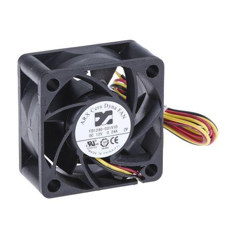 ARX Axiální ventilátor, řada: CeraDyna, průtok vzduchu: 21.6 m³/h 2.04 W 12V dc 170 mA IP20 40 mm 40mm 20 mm