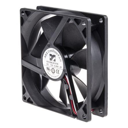 ARX Axiální ventilátor, řada: CeraDyna, průtok vzduchu: 108.2 m³/h 4.32 W 12V dc 360 mA IP20 92 mm 92mm 25 mm