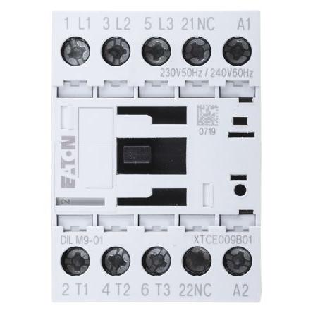 Eaton 1 NC Stykač napětí ve vinutí 230V ac 3pólový 9 A 400V ac 4 kW s 3 NO kontakty 230V ac Řízení motoru, Rezistivní