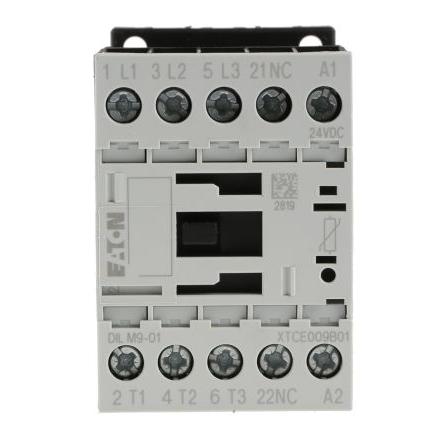 Eaton 1 NC Stykač napětí ve vinutí 24V dc 3pólový 9 A 400V ac 4 kW s 1 NC kontakty 24V dc Řízení motoru, Rezistivní