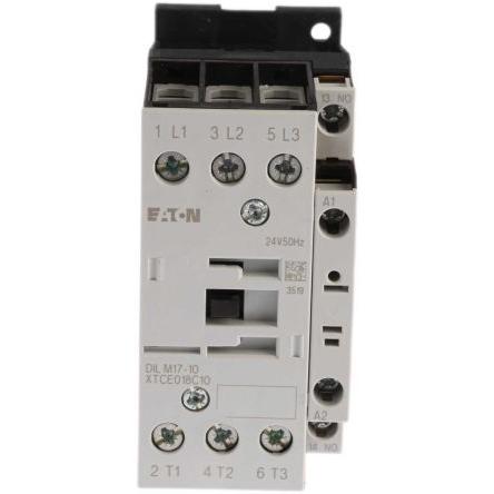 Eaton 1 NO Stykač napětí ve vinutí 24V ac 3pólový 17 A 400V ac 7.5 kW s 3 NO kontakty 245V Řízení motoru, Rezistivní