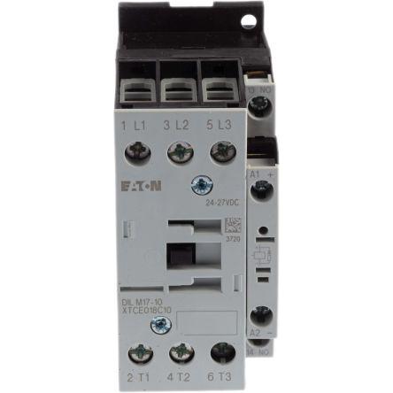 Eaton 1 NO Stykač napětí ve vinutí 24V dc 3pólový 17 A 400V ac 7.5 kW s 3 NO kontakty 24V dc Řízení motoru, Rezistivní
