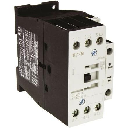 Eaton 1 NO Stykač napětí ve vinutí 24V ac 3pólový 25 A 400V ac 11 kW s 3 NO kontakty 24V ac Řízení motoru, Rezistivní