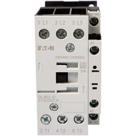 Eaton 1 NO Stykač napětí ve vinutí 230V ac 3pólový 32 A 400V ac 15 kW s 3 NO kontakty 240V Řízení motoru, Rezistivní