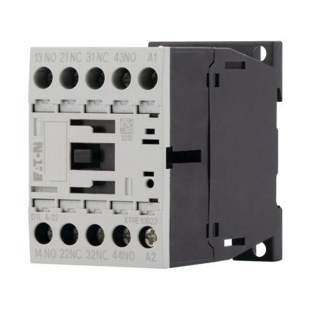 Eaton 2 NO, 2 NC Relé stykače napětí ve vinutí 24V ac 4pólový 4 A 415V ac s 2 NO/2 NC kontakty 24V ac, rozsah: DILA 4P
