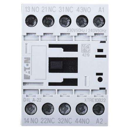 Eaton 2 NO, 2 NC Relé stykače napětí ve vinutí 230V ac 4 A 415V ac s 2 NO/2 NC kontakty 240V Rovný, rozsah: DILA 4P