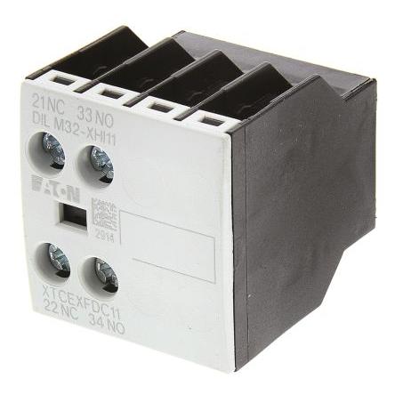Eaton Pomocný kontakt 1 NO/1 NC 2 Přední montáž, rozsah: DILM7 - DILM38 s Šroub 16 A 220 V dc, 500V ac