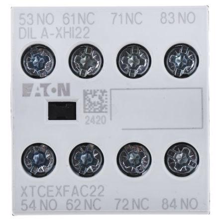 Eaton Pomocný kontakt 2 NC/2 NO 4 Přední upevnění, rozsah: DILA s Šroub 4 A 220 V dc, 500V ac