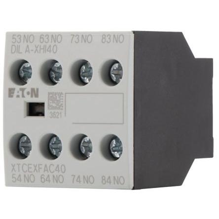 Eaton Pomocný kontakt 4 NO 4 Přední montáž, rozsah: DILA s Šroub 16 A 220 V dc, 500V ac