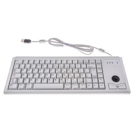 Klávesnice s trackballem, model: ML4400, Kabelový, Šedá, USB Kompaktní QWERTY (Velká Británie) normální klávesy 83 x