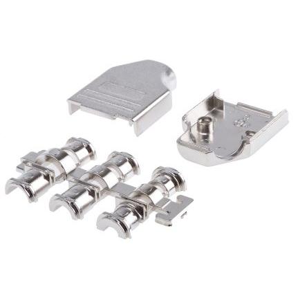 MH Connectors Plášť D-Sub, řada: MHDM35, orientace těla: Úhlový, počet kontaktů: 9, materiál pouzdra: Zinek, barva: