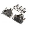 MH Connectors Plášť D-Sub, řada: MHDM35, orientace těla: Úhlový, počet kontaktů: 25, materiál pouzdra: Zinek, barva: