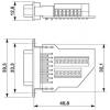 Phoenix Contact Konektor D-Sub, řada: VS-15-BU-DSUB/15-MPT-0.5, počet kontaktů: 15, orientace těla: Rovný, Montáž do