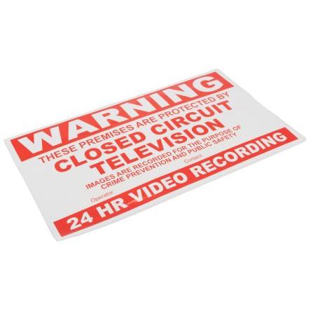 Značka CCTV, Červená, Vinyl, Angličtina Warning Closed Circuit Television, výška: 297 mm, šířka: 210mm Sure24