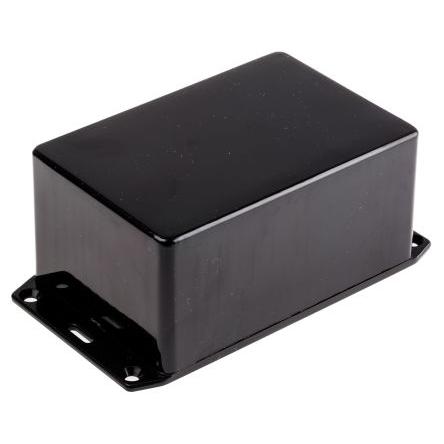 Hammond Pouzdro, řada: 1591 IP54 Nestíněný S přírubou barva Černá barva Černá Samozhášecí ABS 120 mm 55 mm 80 mm