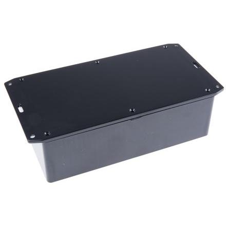 Hammond Pouzdro, řada: 1591 IP54 Nestíněný S přírubou barva Černá barva Černá Samozhášecí ABS 191 mm 61 mm 110 mm