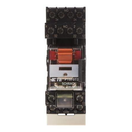 TE Connectivity Výkonové relé 4PDT Lišta DIN 6A 230V ac PT