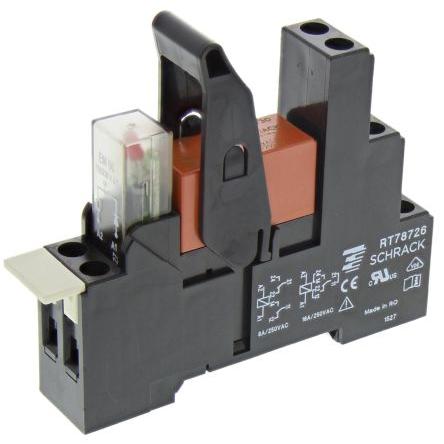 TE Connectivity Relé rozhraní 230V ac DPDT Lišta DIN RT
