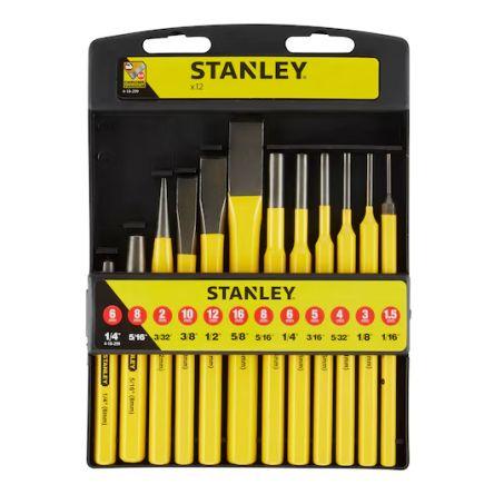 Děrovací sada, počet kusů: 12 6mm Kolík Stanley