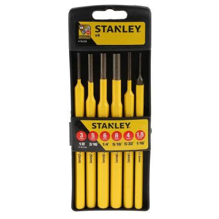 Děrovací sada, počet kusů: 6 3mm Kolík Stanley, celková délka: 6in