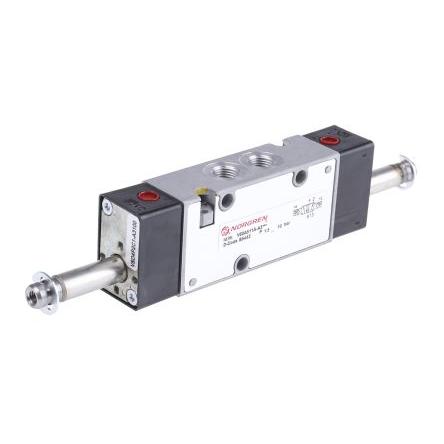 Pneumatický solenoidový ventil 5/3, 5/2, 3/2, 2 x 3/2 uzavřený, řada: V60 G 1/8 Solenoid, max. průtok: 750L/min Norgren