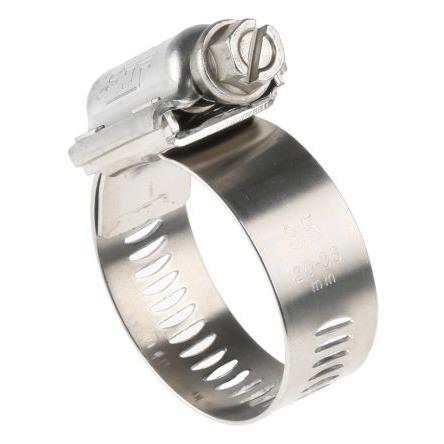 Hadicová a stahovací spona HTM35P Šnekový převod, Nerezová ocel S šestihranným otvorem HI-TORQUE 35 mm (vnitřní prům.)