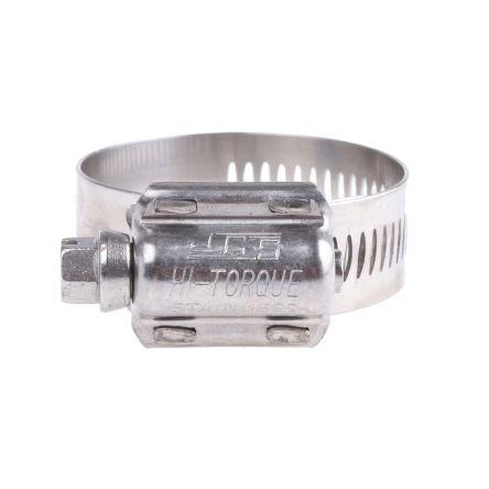 Hadicová a stahovací spona HTM45P Šnekový převod, Nerezová ocel S šestihranným otvorem HI-TORQUE 45 mm (vnitřní prům.)