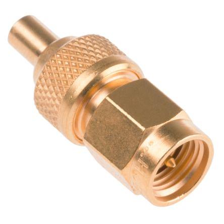 Huber+Suhner Adaptér RF, orientace těla: Rovný, 50 Ω, 6GHz Vnější, typ kabelu: Koaxiální Vnitřní, obklad těla: Zlatá,