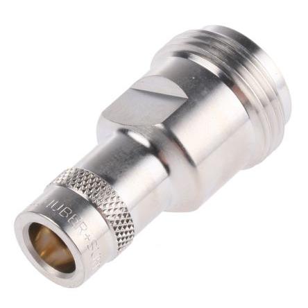 Huber+Suhner Adaptér RF, orientace těla: Rovný, 50 Ω, 18GHz Vnější, typ kabelu: Koaxiální Vnitřní, obklad těla: Bílý