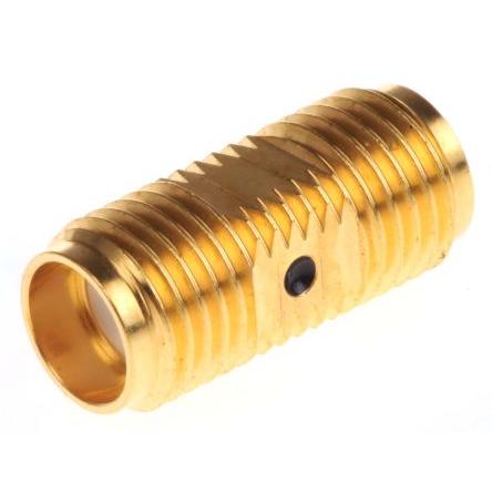 Huber+Suhner Adaptér RF, orientace těla: Rovný, 50 Ω, 18GHz Vnitřní, typ kabelu: Koaxiální Vnitřní, obklad těla: Zlatá,