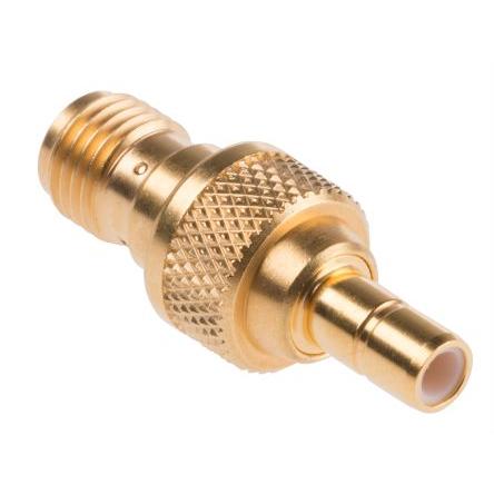Huber+Suhner Adaptér RF, orientace těla: Rovný, 50 Ω, 4GHz Vnitřní, typ kabelu: Koaxiální Vnitřní, obklad těla: Zlatá,
