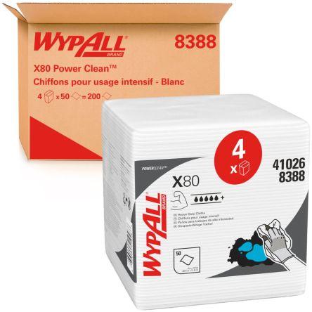 WYPALL Čistící hadřík, Power Clean Heavy Duty Cloths 8388, sortiment: X80, Bílá, Průmyslové čištění Suché Skládané na