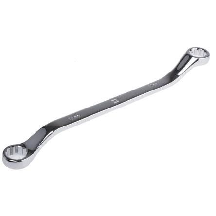 Zahnutý očkový klíč 17 to 19 mm² NE, celková délka: 270mm RS PRO