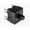 MEC Tlačítkový spínač IP54 DPDT Montáž na plošný spoj Stříbrná
