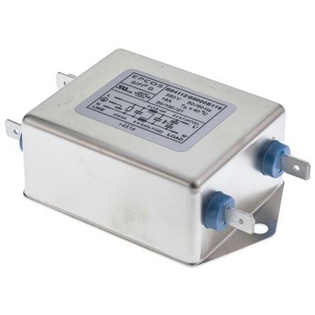 Filtr EMC, řada: B84112G, 2 pF, 250V ac/dc, 50Hz, 60 Hz, Montáž na rám 2 mH, Šroubová, 16 A, počet fází: 1, 369 μA, TDK,
