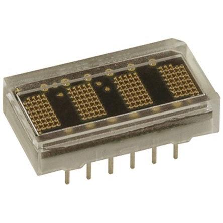 LED displej, řada: HCMS-39xx 4 Bodová matice barva LED diody Zelená 1mcd 4.6 mm Broadcom 574nm