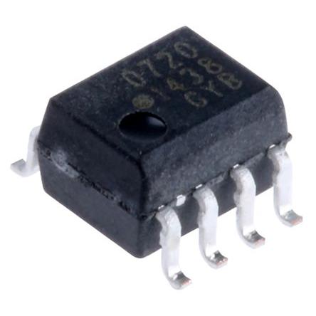 Broadcom Optočlen HCPL-0720-000E, řada: HCPL, počet kolíků: 8 kolíkový, počet kanálů: 1 vstup DC Povrch SOIC