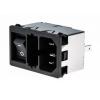 Schurter Konektor IEC C14, orientace těla: Rovný, Zacvakávací montáž velikost pojistky 5 x 20 mm Vnější, 250V 10A