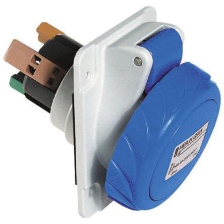 Schneider Electric Průmyslový napájecí konektor, řada: PratiKa, IP67, Panel barva Červená, 16A 3P+N+PE, 415V