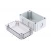 Fibox Pouzdro IP67, IP66 barva Šedá IK08 barva Průhledné Polykarbonát 130 mm 75 mm 80 mm Termoplastický elastomer