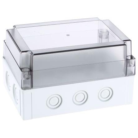 Fibox Pouzdro IP66, IP67 barva Šedá IK08 barva Průhledné Polykarbonát 180 mm 100 mm 130 mm Termoplastický elastomer