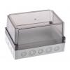 Fibox Pouzdro IP66, IP67 Nestíněný barva Šedá IK08 barva Čirá Polykarbonát 255 mm 150 mm 180 mm Polyuretan