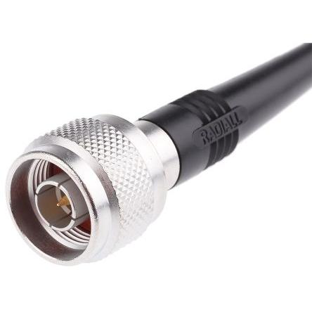 Koaxiální kabel, řada: Cable Assembly, Černá Vnější, A: BNC Vnější, B: Typ N 1 m Radiall