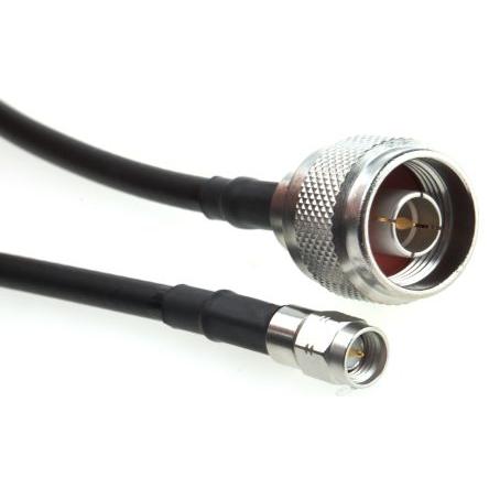 Koaxiální kabel, řada: Cable Assembly, Černá Vnější, A: Typ N Vnější, B: SMA 500 mm Radiall