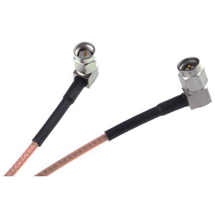Koaxiální kabel, řada: Cable Assembly, Hnědá Vnější, A: SMA Vnější, B: SMA 500 mm Radiall