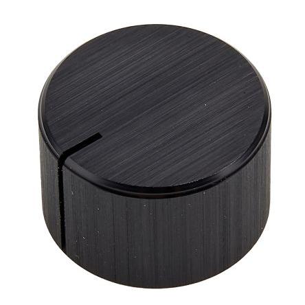 Knoflík potenciometru Černá 22 mm Průměr knoflíku, barva ukazatele: Černá barva ukazatele 6.4 mm hřídel RS PRO Kulatý