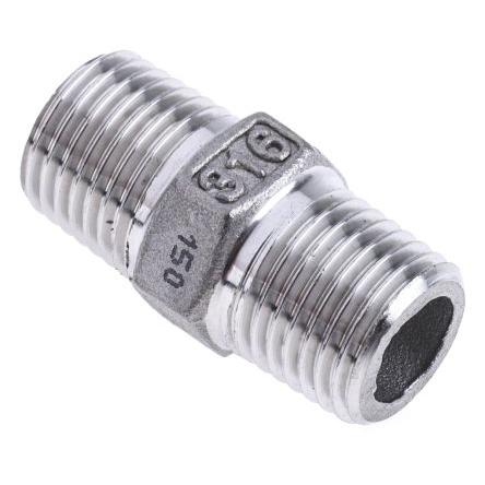 Nerezová spojka trubek Přímý Vsuvka 32.004 mm Vnější Šestihran RS PRO 1/4 in Vnější 1/4 in
