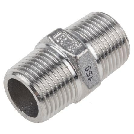 Nerezová spojka trubek Přímý Vsuvka 32.004 mm Vnější Šestihran RS PRO 3/8 in Vnější 3/8 in