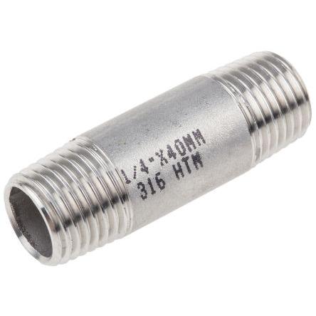 Nerezová spojka trubek Přímý Vsuvka 39.878 mm Vnější Kulatý RS PRO 1/4 in Vnější 1/4 in