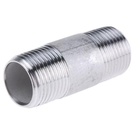 Nerezová spojka trubek Přímý Vsuvka 39.88 mm Vnější Kulatý RS PRO R 3/8 in Vnější R 3/8 in